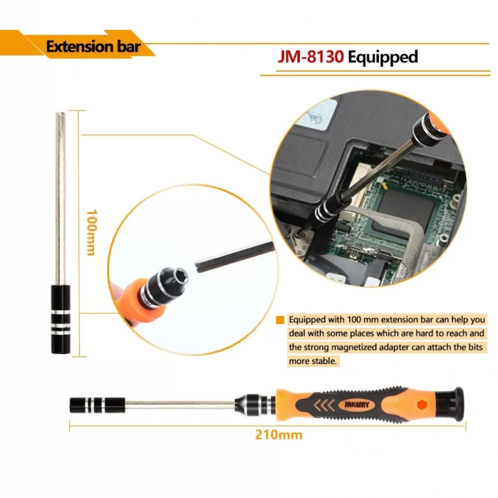 Picture of JAKEMY JM-8130 45 in 1 Interchangeable Magnetic Precision Screwdriver Set